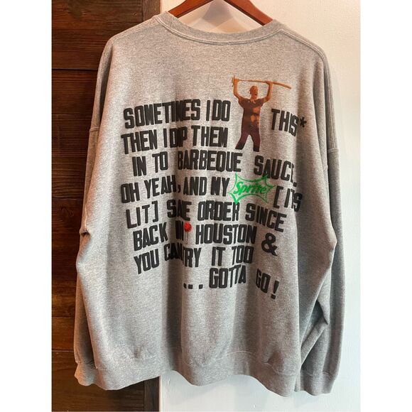 Travis Scott McDonald’s Order Puff Print Crewneck Sweater XL Hype 2020 - Picture 2 of 7